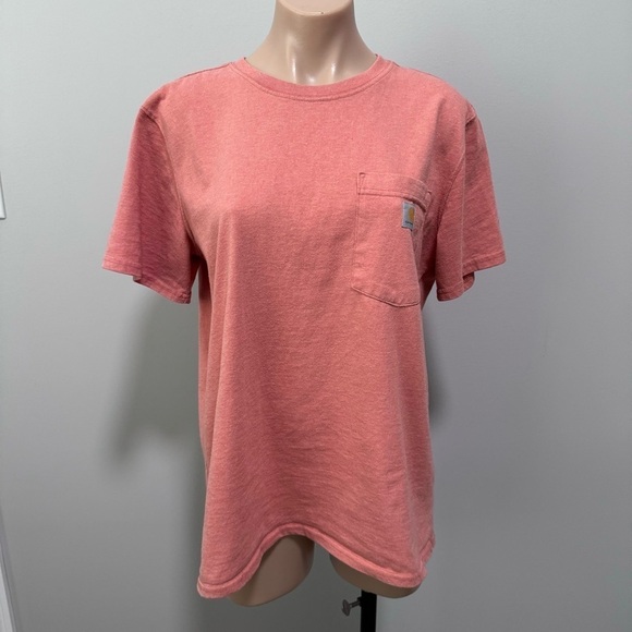 Carhartt Tops - Carhartt Loose Fit Heavyweight Short Sleeve Pocket T-shirt Large Pink Salmon